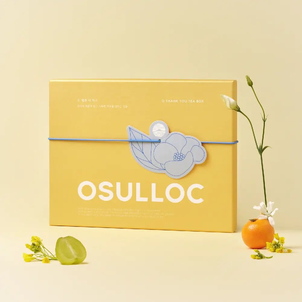 OSULLOC O Thank You Tea Box, 6 Flavors 12 Tea Bags, Jeju Assorted Tea Gift Set