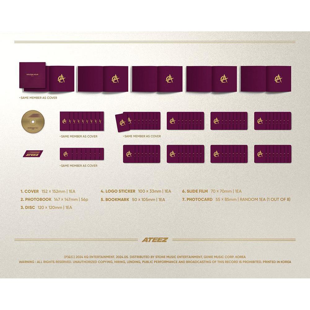 [Pre-order] ATEEZ - 10th Mini Album [GOLDEN HOUR : Part.1] (Digipak VER.)