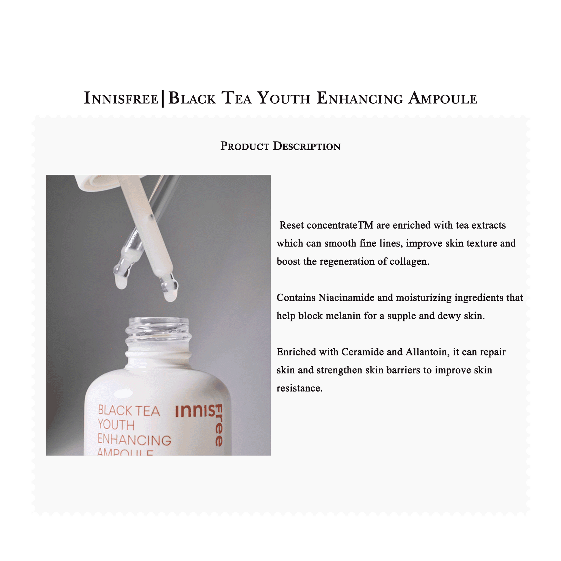 Innisfree  Black Tea Youth Enhancing Ampoule 30ml