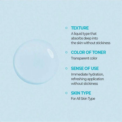 KLAVUU Blue PEARLSATION ONE Day 8 Cups Marine Collagen Aqua Toner 140ml/4.73 Oz - Deeply Hydrating & Soothing For Skin Radiance