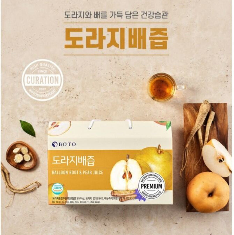 [BOTO] Balloon Root & Pear Juice 80ml x 30 pcs x 2 boxes