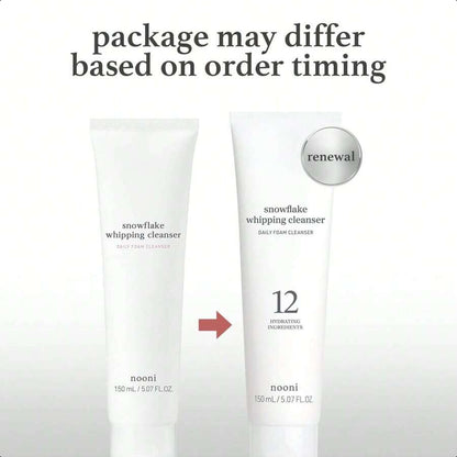 Nooni Snowflake Whipping Cleanser 150ml/5.07oz | Korean Glass Skin Care, Kbeauty, Facial Wash, Remove Impurities, Purigying