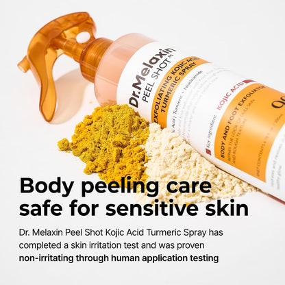 Dr.Melaxin Peel Shot Kojic Acid Turmeric Body Exfoliator Spray 200ml