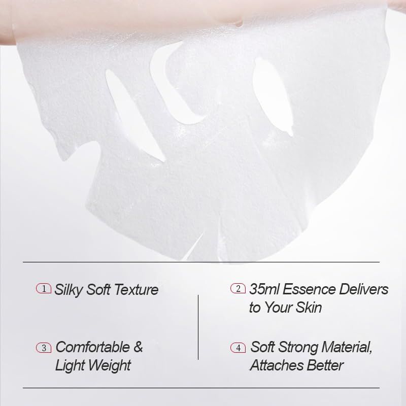 FAN BEAUTY DIARY Sea Grape Moisturizing Gel Mask, Hyaluronic Acid Hydrating, 10 Sheets