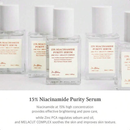 Dr. Althea 15% Niacinamide Purity Serum - 15% Niacinamide Included(30ml),Overall Skintone And Texture Improvement, Pore Care, Serum Control With Zinc. Vegan Formula, Korean Skincare