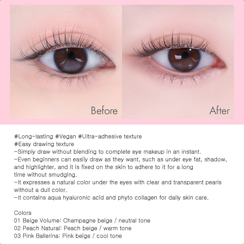 AMUSE Under-Eye Volume Pencil 1.1g 3colors K-Beauty