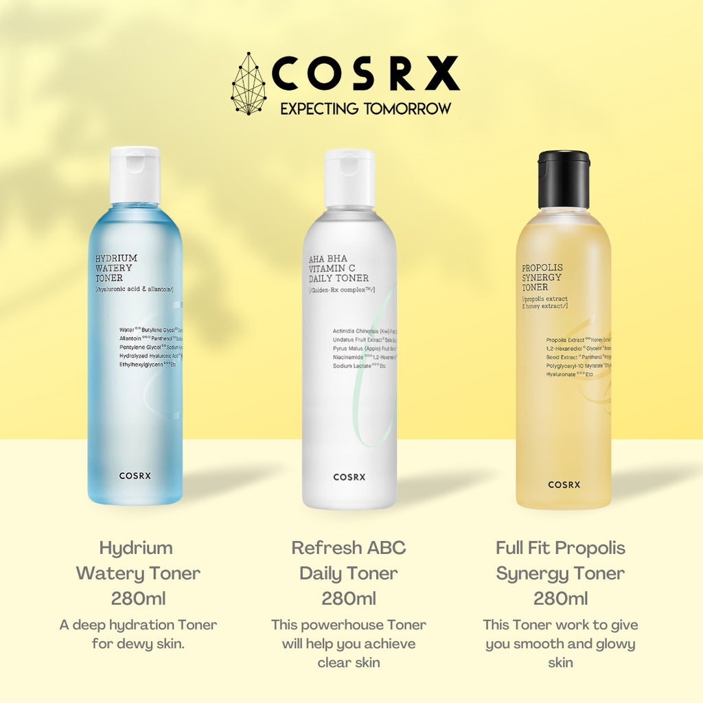 {韓国} COSRX フルフィット プロポリス シナジー トナー ハイドリウム ウォータリー トナー ビタミン C デイリー トナー 280ML マレーシアから発送