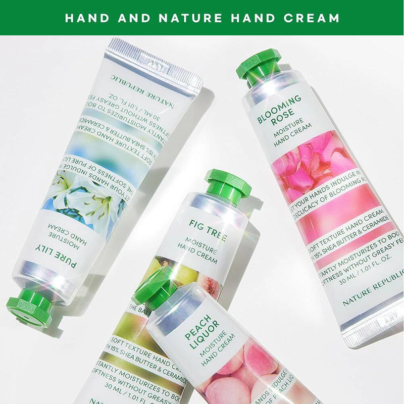 NATURE REPUBLIC  NEW Hand Cream 30ml Hand & Nature  (6 Types)