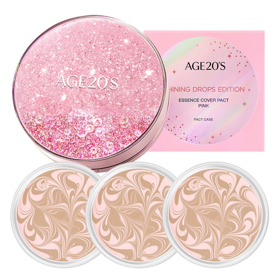 AGE 20'S Shining Drop Edition Pink Pact 12.5g Set Shade 21 Pink Latte 1 Set