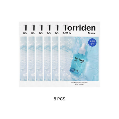 Torriden - DIVE-IN Low Molecule Hyaluronic Acid Mask Set 27ml