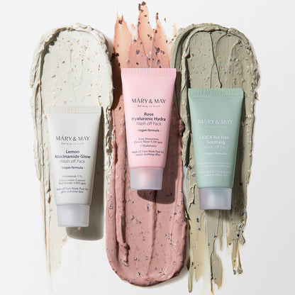mary&may rose Hyaluronic Hydra wash off pack 30g