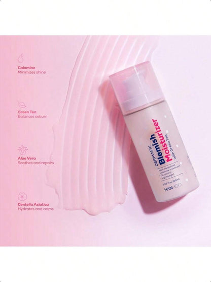 DermaFix Blemish Moisturizer, 2.02 Fl . Oz. 60ml, With Calamine, Green Tea, And Aloe, Lightweight Daily Facial Moisturizer, For Oily, Acne-Prone Skin, Moisturizer For Acne Regimen, Korean Skincare