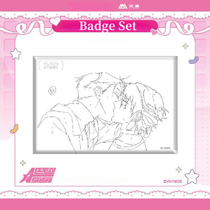Alien Stage x Aimon Line Art Badge Set & Holographic Card Holder Set(in stock now)