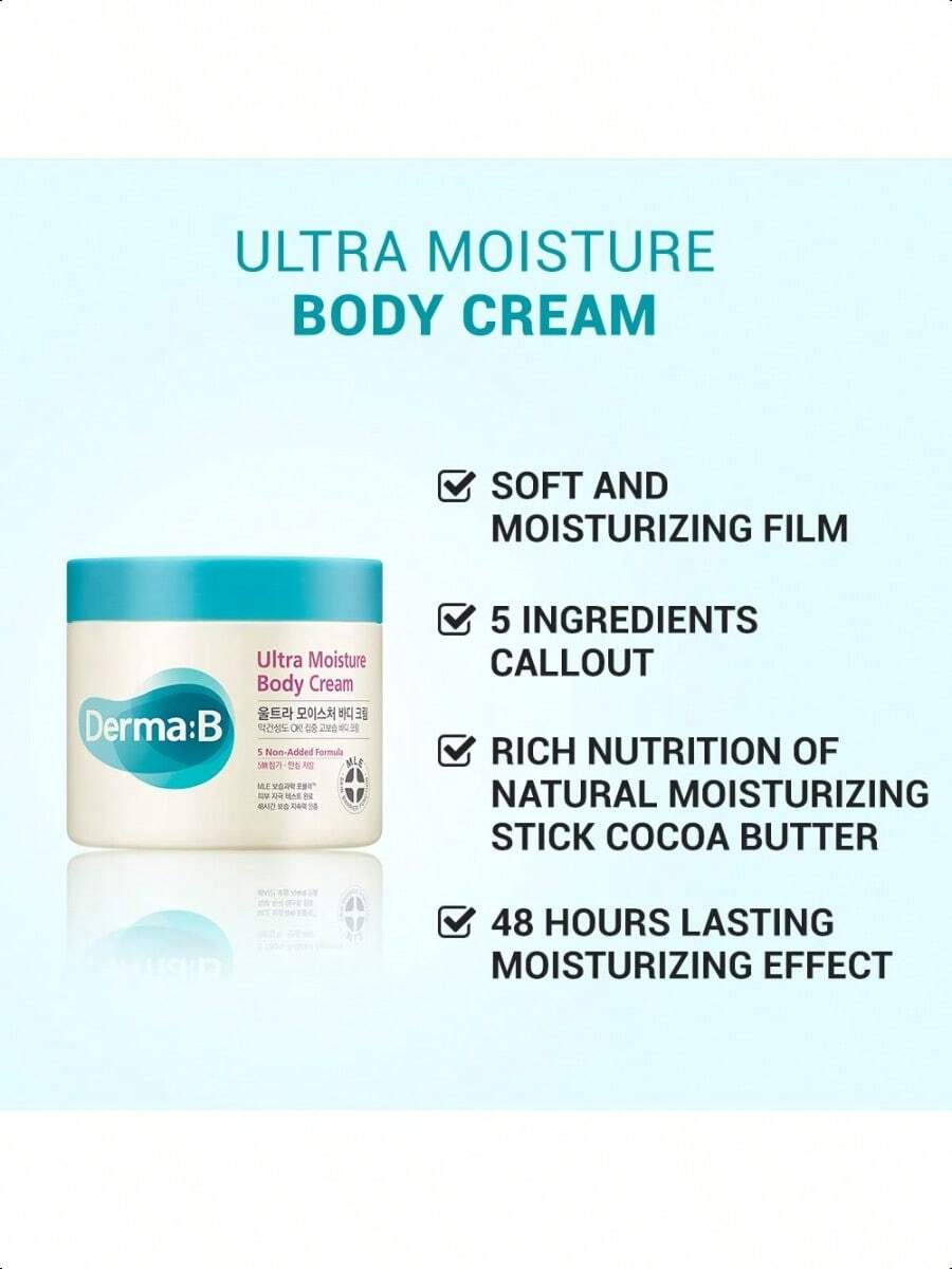 DERMA:B Ultra Moisture Body Cream With Olive Oil And Allantoin 430ml