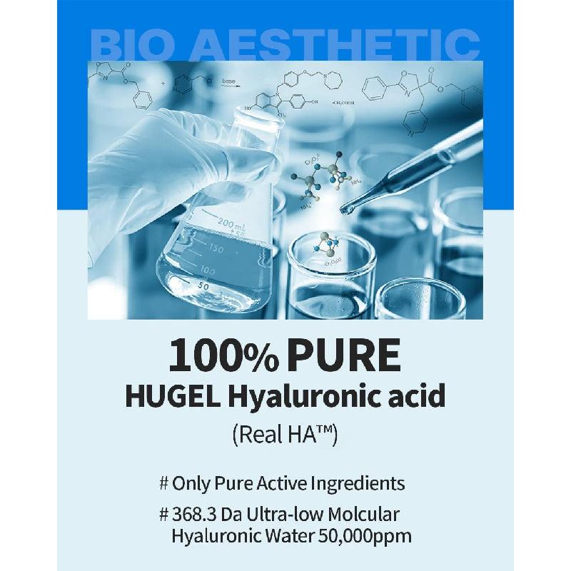 Wellage Real Hyaluronic Blue 100 Ampoule 60ml - Multiple HA, β-Glucan, Vitamin B5