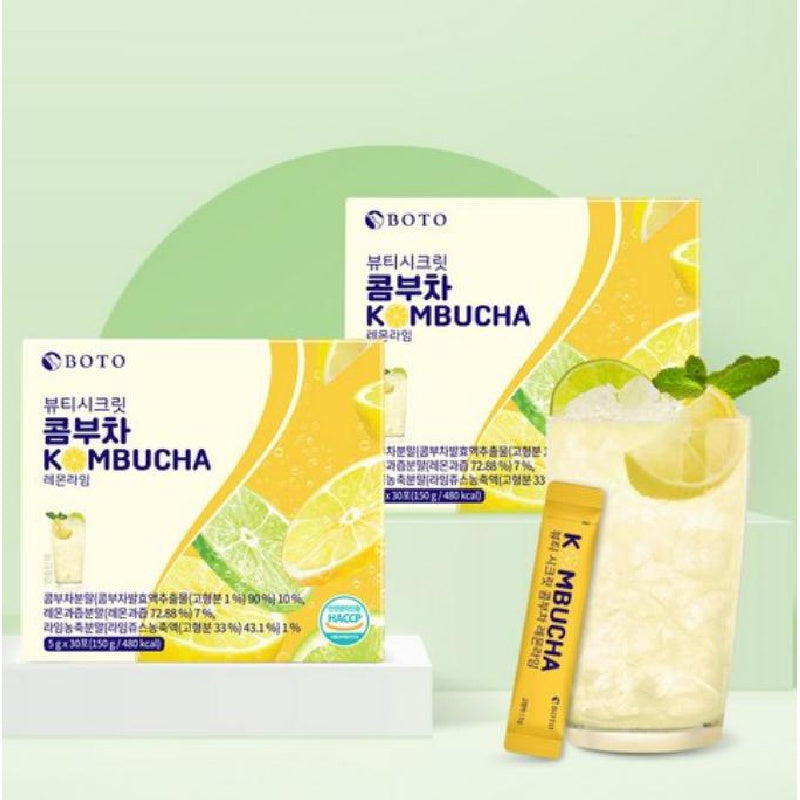 BOTO Beauty Secret Kombucha Lemon & Lime Flavor 5gX30 Sticks