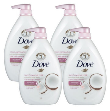 Dove sweet coconut milk body shower 1000g × 4 pcs