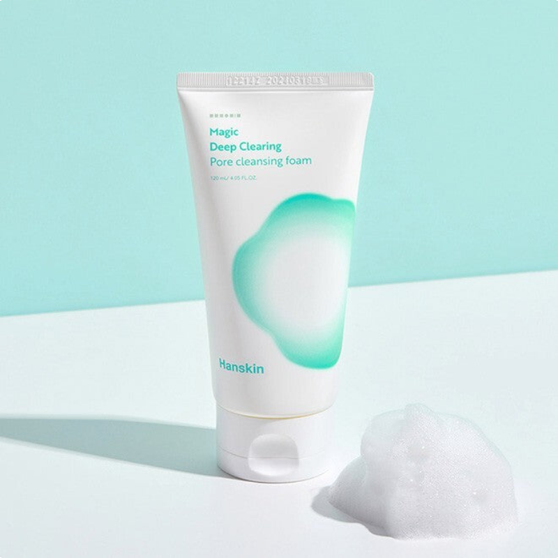 Hanskin Magic Deep Clearing Pore Cleansing Foam Facial Cleanser for Blackheads