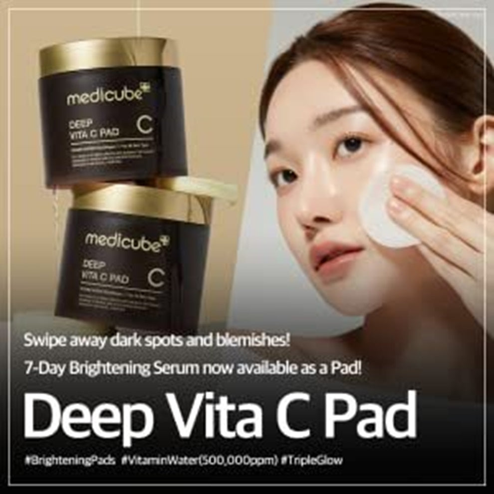 MEDICUBE Deep Vita C Toner Pad 70 Pads / Wiping care for Dark Spots & Pigmentation concerned areas