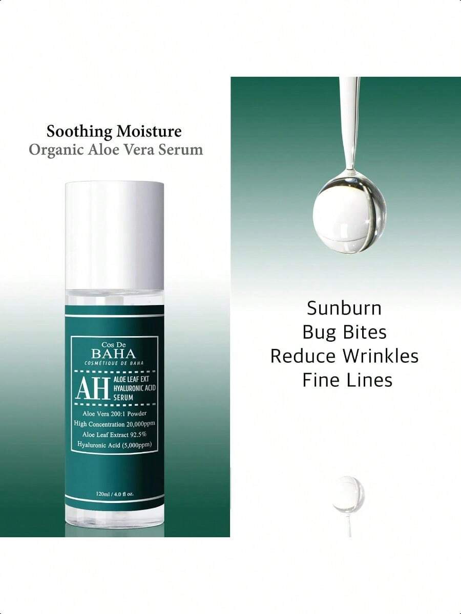 Cos De BAHA Aloe Facial Serum With Hyaluronic Acid And Allantoin 120ml/4 Oz