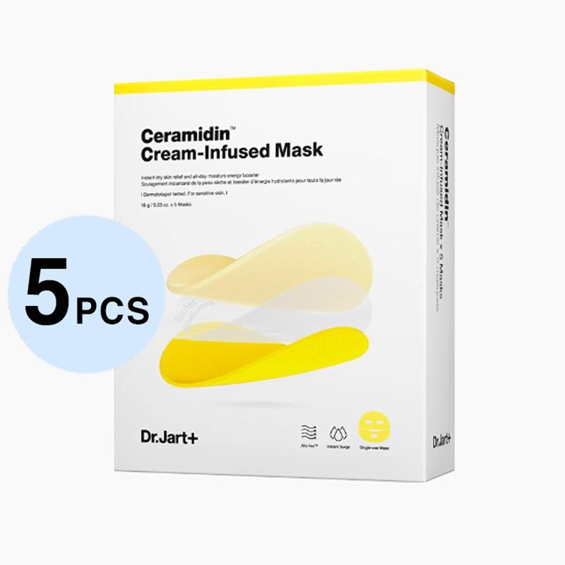 Dr.Jart+ Ceramidin™ Cream-Infused Mask Sheets 18g/0.63oz X 5PCS (3 Options)