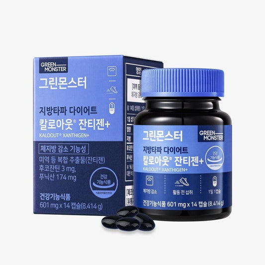 Green Monster Diet Kalout Xanthingen+ 601mg x 14 capsules(8.414g)