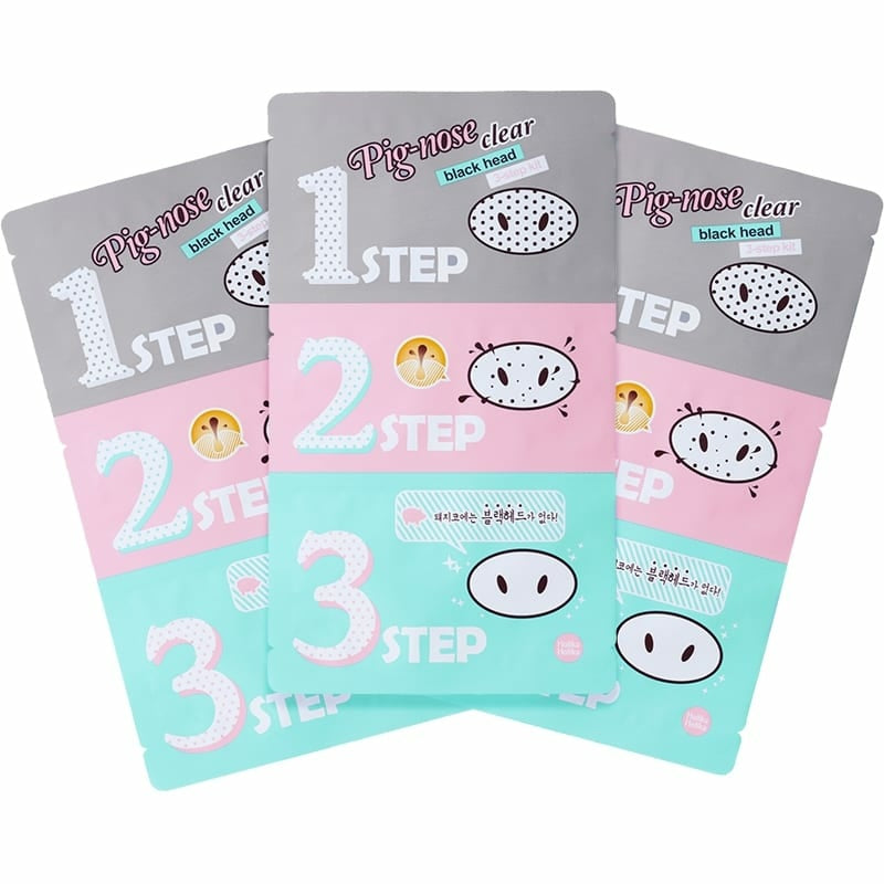 HOLIKA Nose Patch Acne Set Trilogy Blackhead Removal Pig Nose Patch