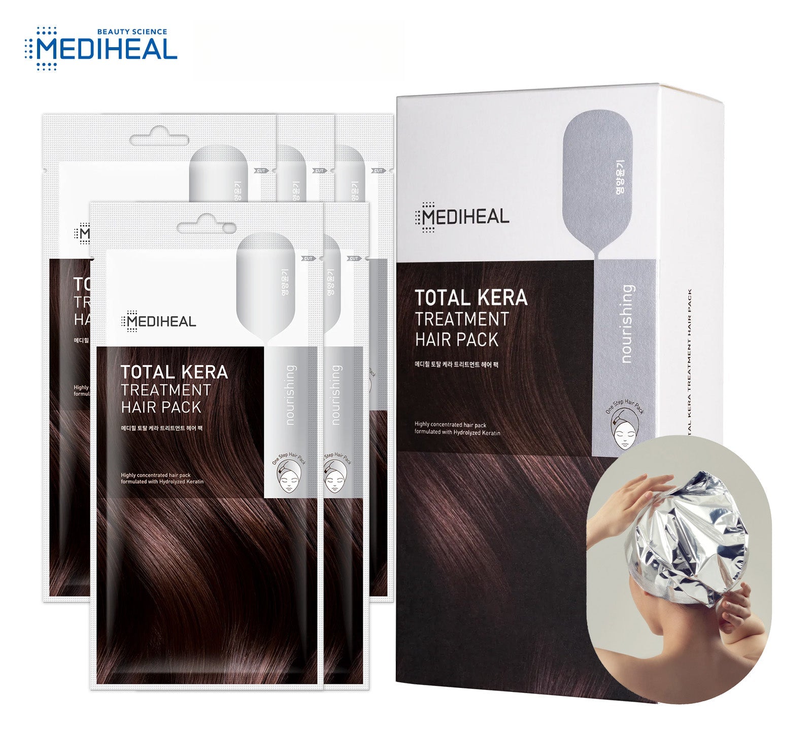 [MEDIHEAL] Total Kera Treatment Hair Pack 3pcs/5pcs