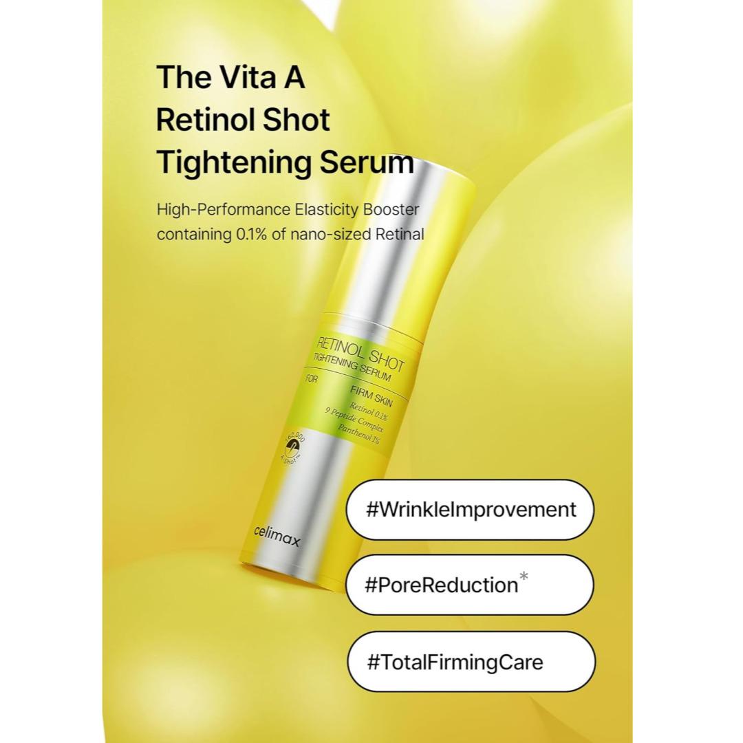 CELIMAX The Vita A Retinol Shot Tightening 2 Types / Serum 30ml, Booster 15ml