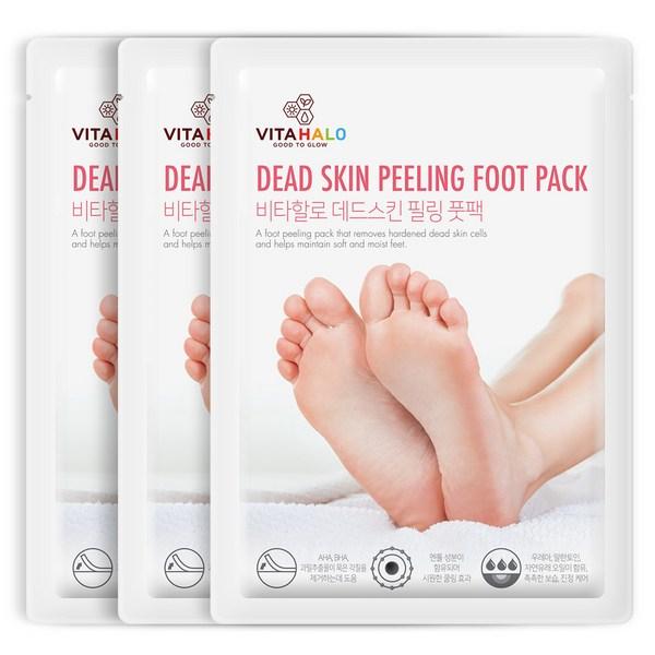 Vitahalo Dead Skin Peeling Foot Pack, 3 Pieces, 1 Set