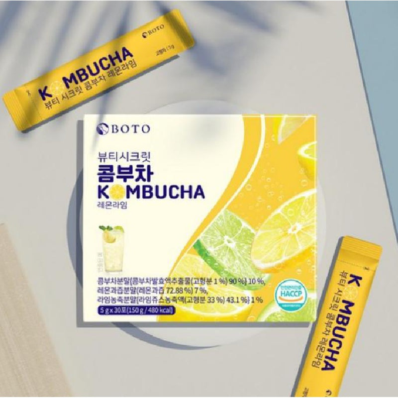 BOTO Beauty Secret Kombucha Lemon & Lime Flavor 5gX30 Sticks