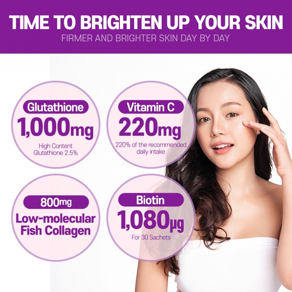 [BOTO] *TIMEDEAL* Glutathione White Low Molecular Collagen C Biotin 4g*30ea