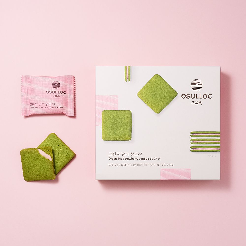 OSULLOC Green Tea Strawberry Langue de Chat 90g(10pcs)