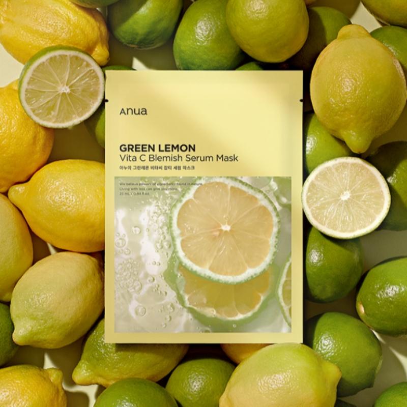 Anua Green Lemon Vitaci Blemish Serum Mask 25ml 10 Sheets