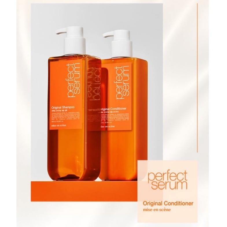 Mise En Scene Perfect Serum Original Shampoo+Conditioner 680ml X 1  Set