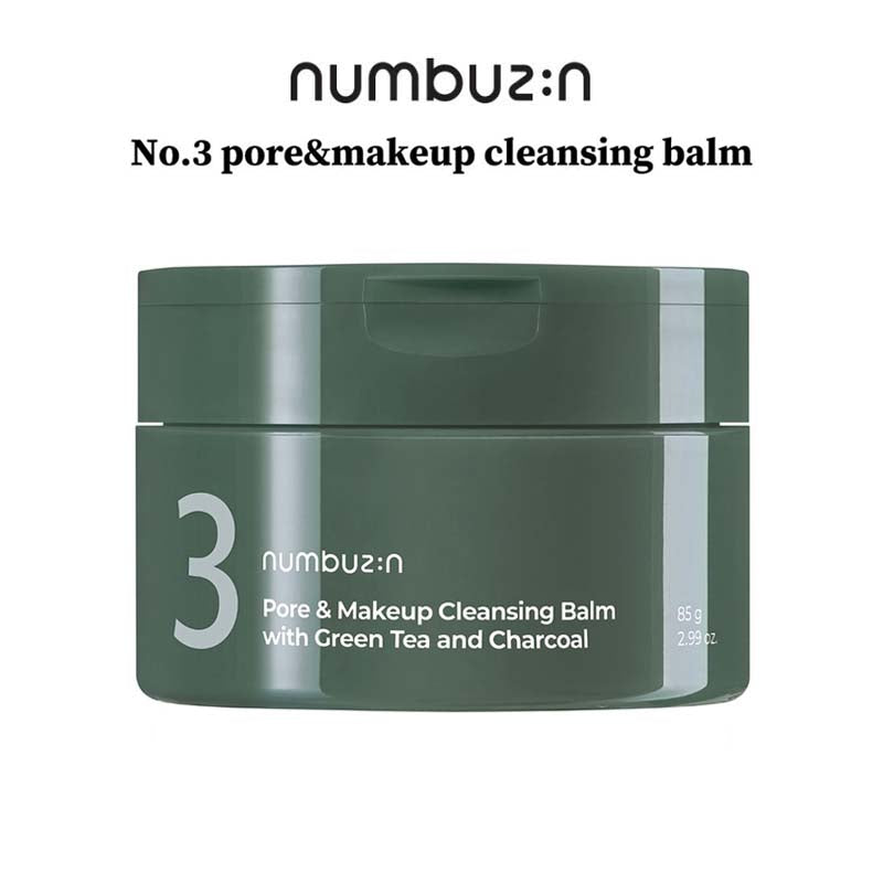 Numbuzin No.3 Pore & Makeup Cleansing Balm with Green tea and Charcoal (85g)