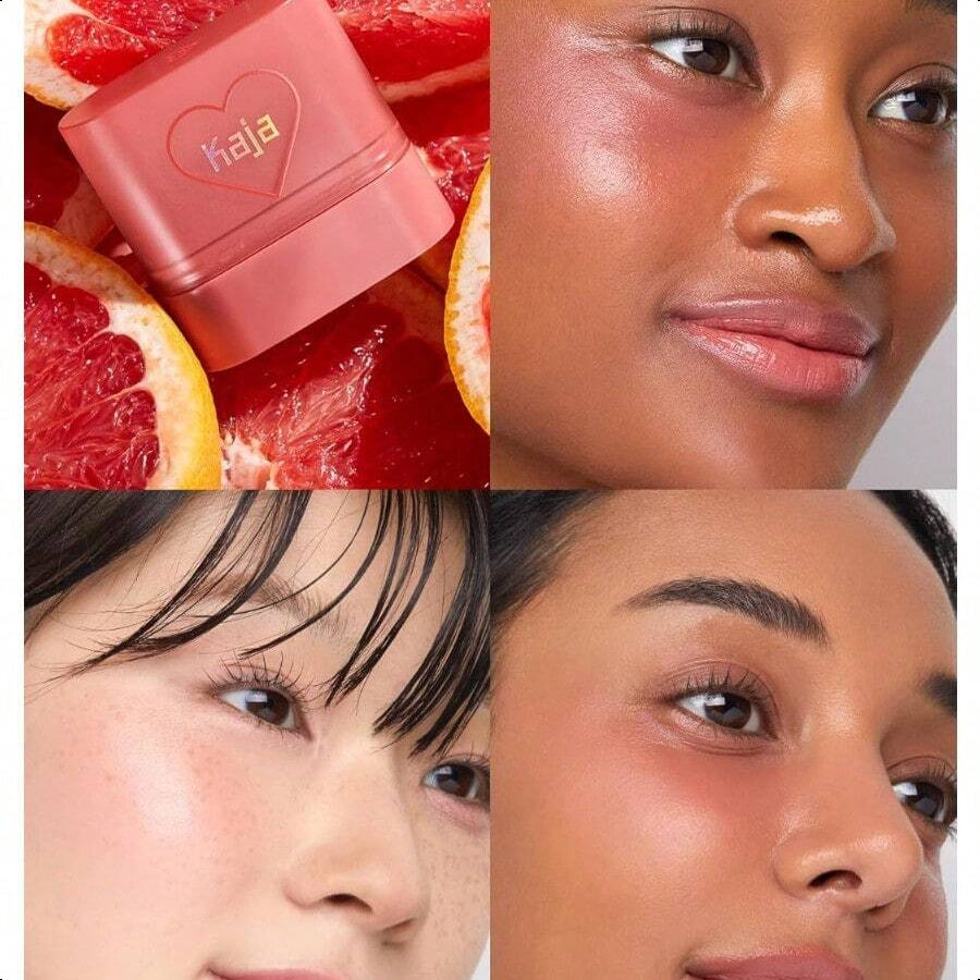 Kaja Cheek & Lip - Dewy Bar 06 Grapefruit Gelato 10g/0.35 Oz | Creamy Blusher And Balm Multi-Stick | Infused With 45% Moisturizing Oil