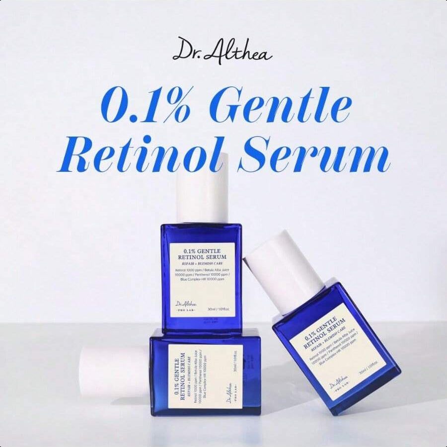 Dr. Althea 0.1 Gentle Retinol Serum - Korean Skincare, 1.01fl.Oz(30ml), Reduce Wrinkles, Fine Lines, & Signs Of Aging, Gentle Skincare For Day & Night