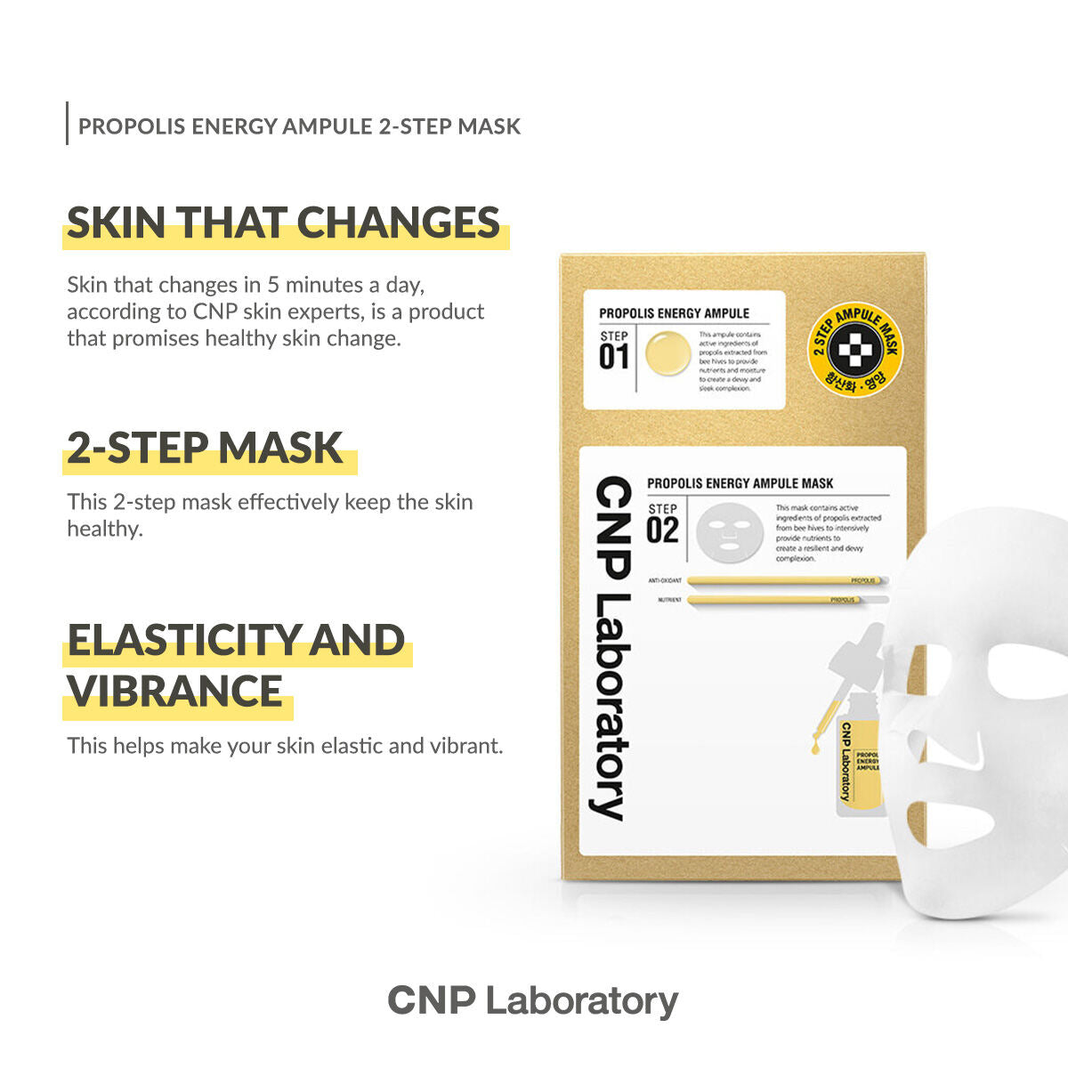 CNP Laboratory Propolis Energy Ampule 2 Step Mask