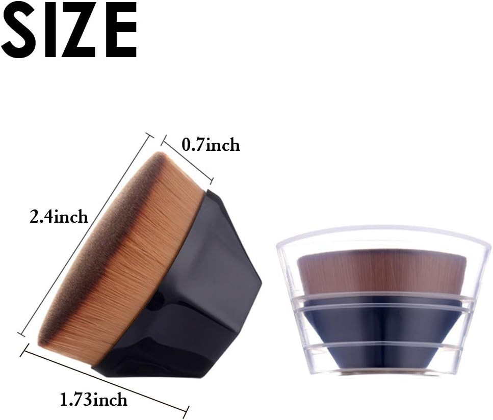 INHAK Petal Foundation Brush Flat Top Makeup Brush with Box – Soft Dense Bristles for Liquid & Cream Foundation