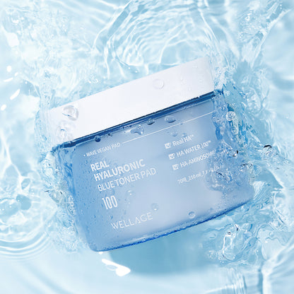 Wellage Real Hyaluronic Blue 100 Toner Pad 210ml/70 Sheet
