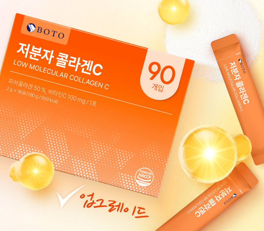 [Boto] Low Molecular CollagenC Korean Collagen 180g(2g*90T) Flis Collagen / Hyaluronic acid / Mixed Probiotic Powder / Korean Collagen