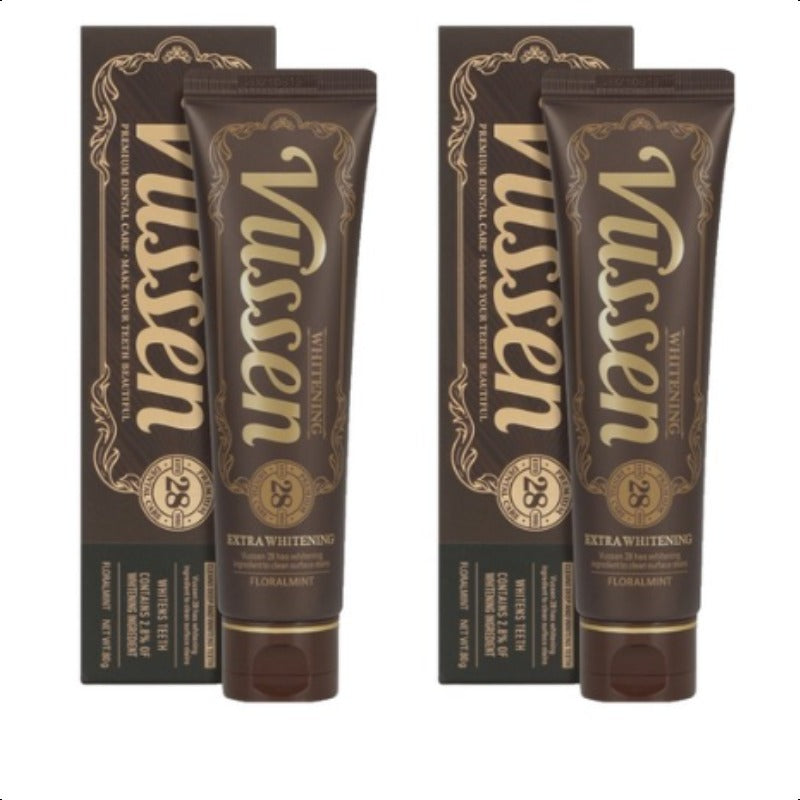 VUSSEN 28 Teeth Whitening Gel, Floral Mint Flavour 80g