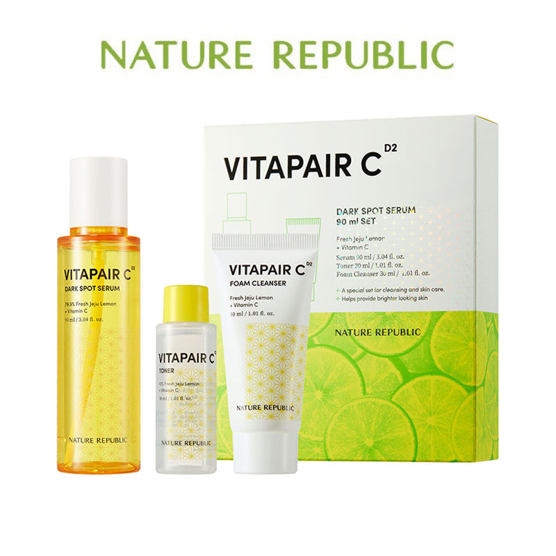 [100% Original] Nature Republic Vitapair C Dark Spot Serum 90ml Large Capacity Special Set