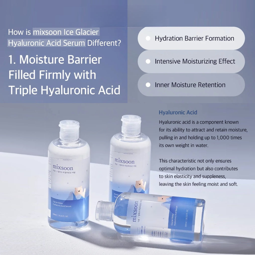 MIXSOON Glacier Water Hyaluronic Acid Serum - 300ml