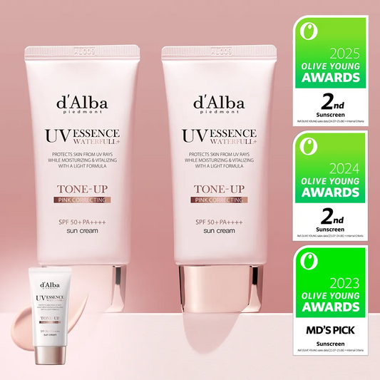 d'Alba Waterful Tone Up Sun Cream SPF50+PA++++ 50ml - Pink Correcting