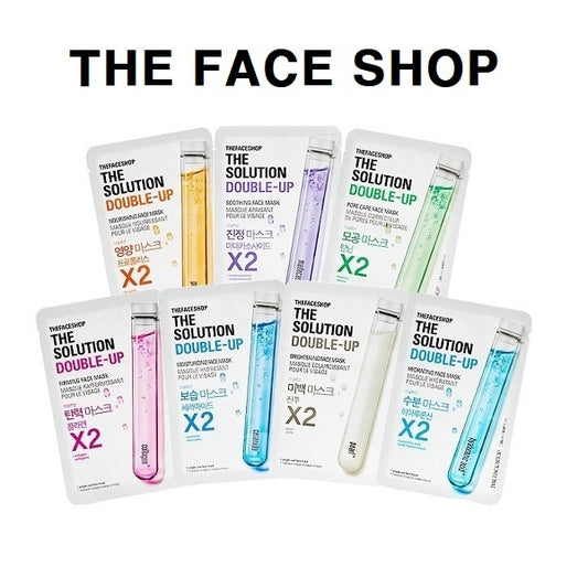 The Face Shop The Solution Double Up Face Mask Sheet 10pcs