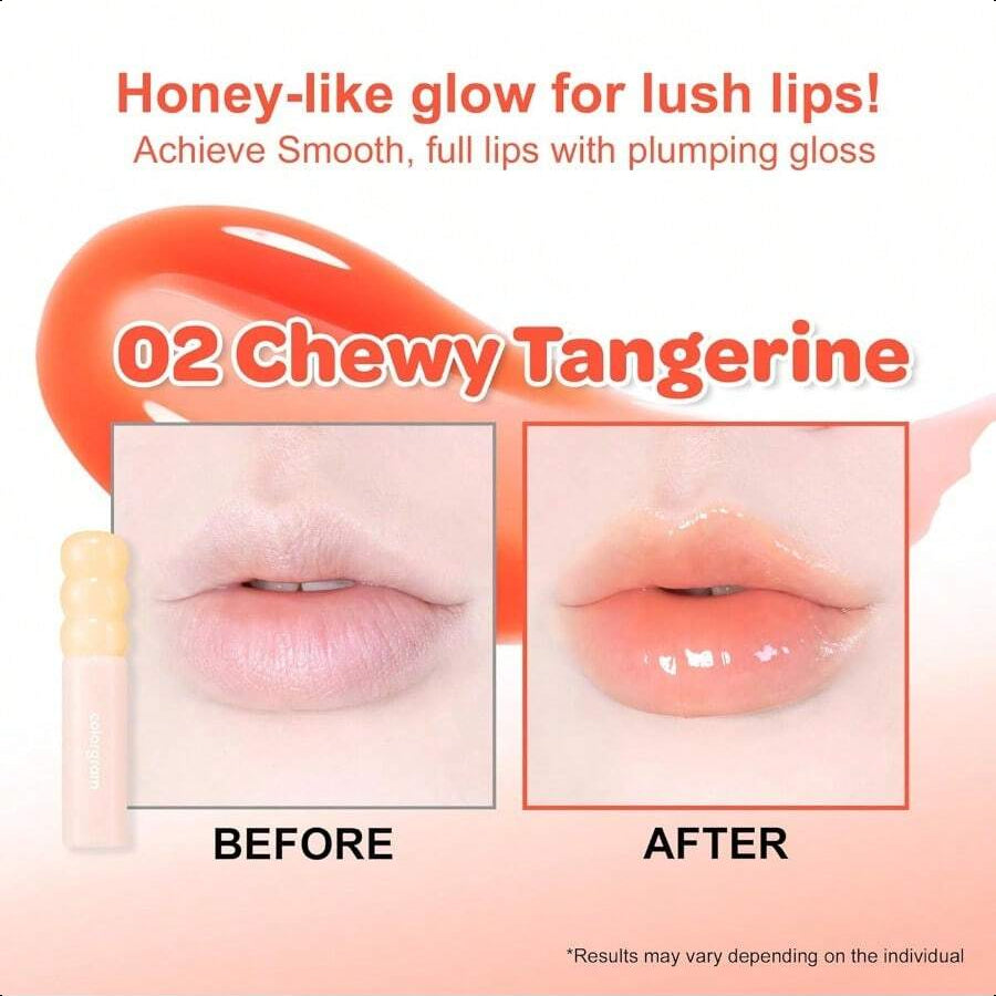 Colorgram Fruity Glass Tint 15 Satisfied Fig, Non-Sticky Formula For Glass-Like Shine And Effortless Application 3g