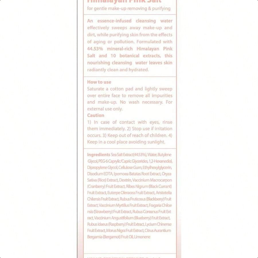 Blithe Anti Polluaging Cleansing Water With Himalayan Pink Salt - Water Based Cleanser Korean,Make Up Removers 8.4 Fl Oz