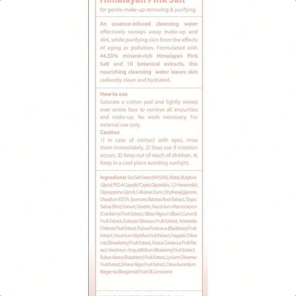 Blithe Anti Polluaging Cleansing Water With Himalayan Pink Salt - Water Based Cleanser Korean,Make Up Removers 8.4 Fl Oz